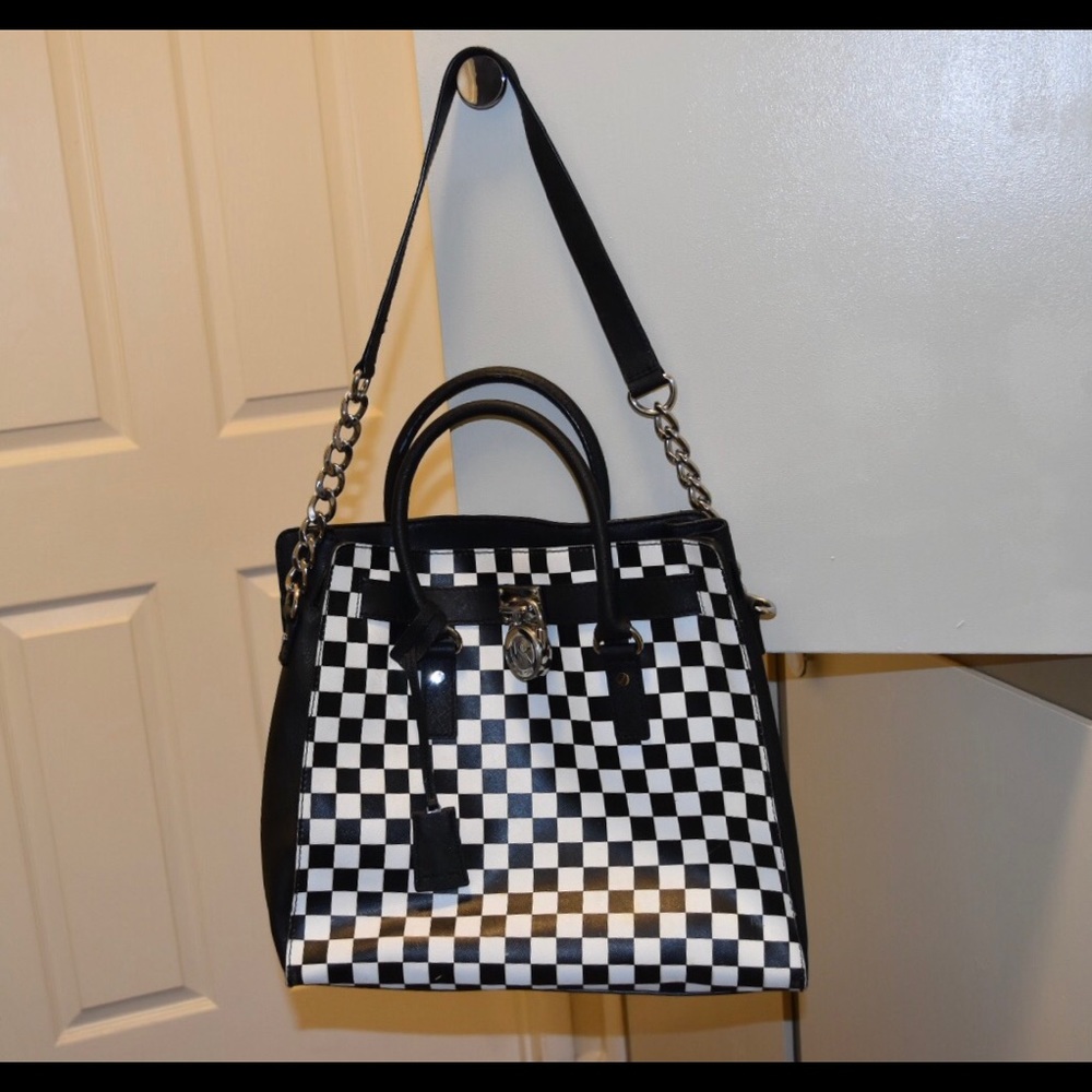 Michael Kors black and white purse